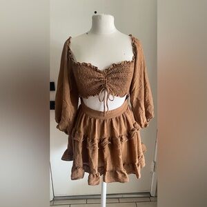 Windsor Brown High Low Dress